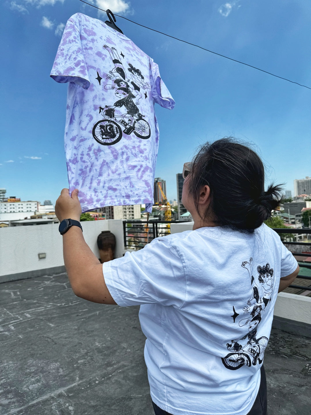 Little Alagads X Bikeary Tie Dye Cotton Shirt