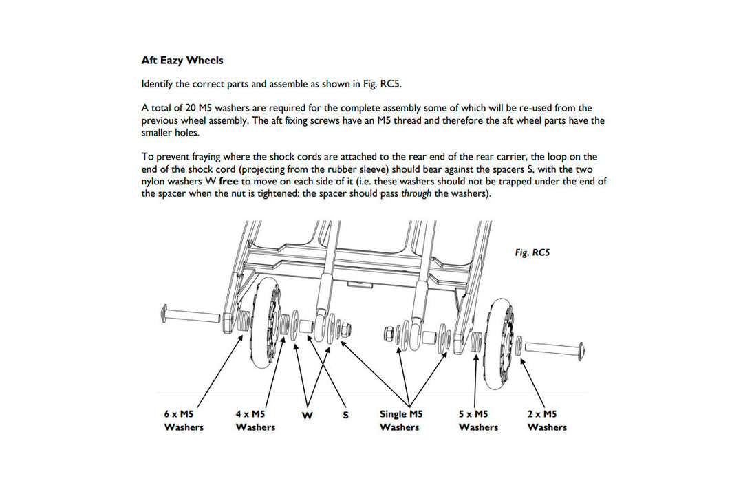 Brompton Eazy Wheel Rollers with Fittings 6mm holes