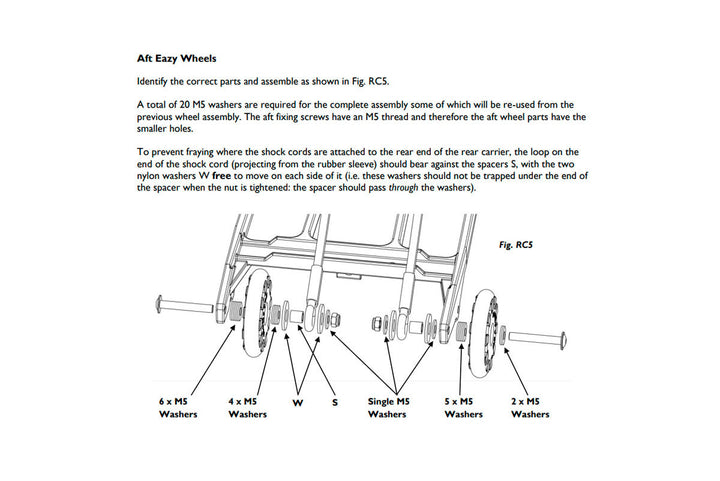 Brompton Eazy Wheel Rollers with Fittings 6mm holes