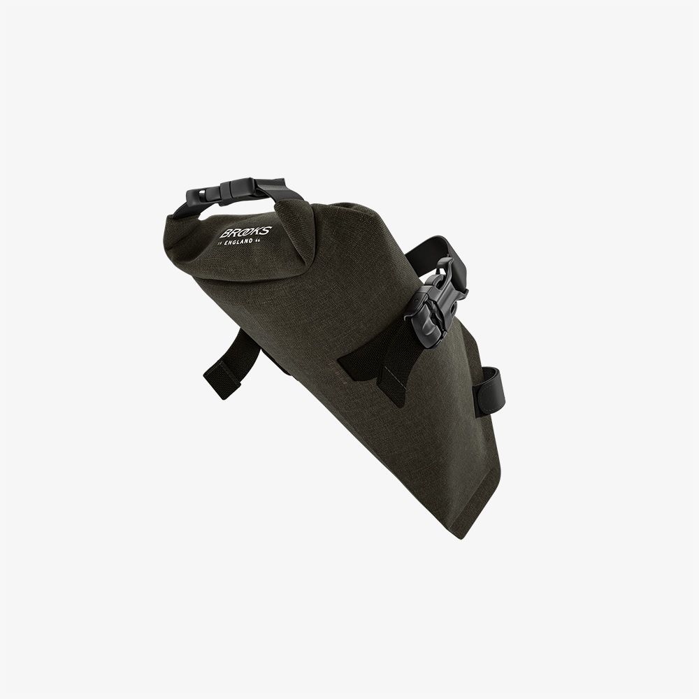 Brooks Saddle Roll Bag - Mud Green