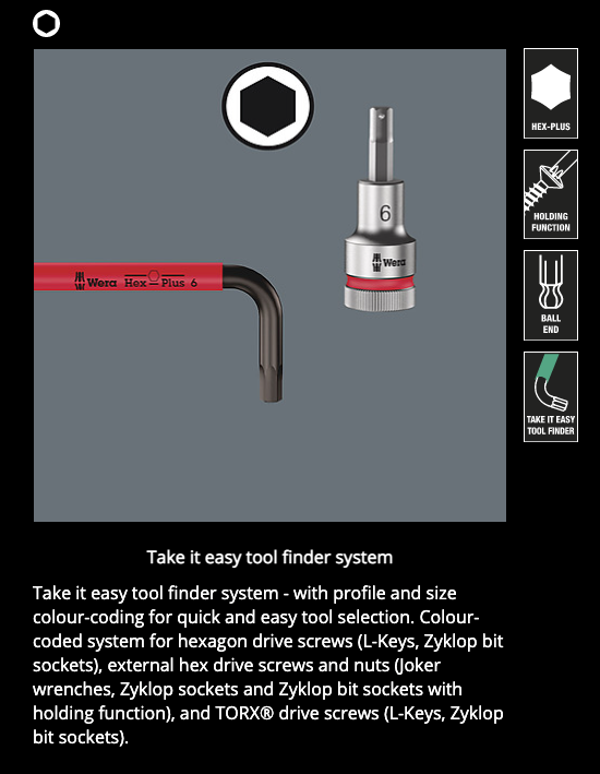 Wera 950/9 Hex-Plus Multicolor HF-1 L-Keys with Holding function