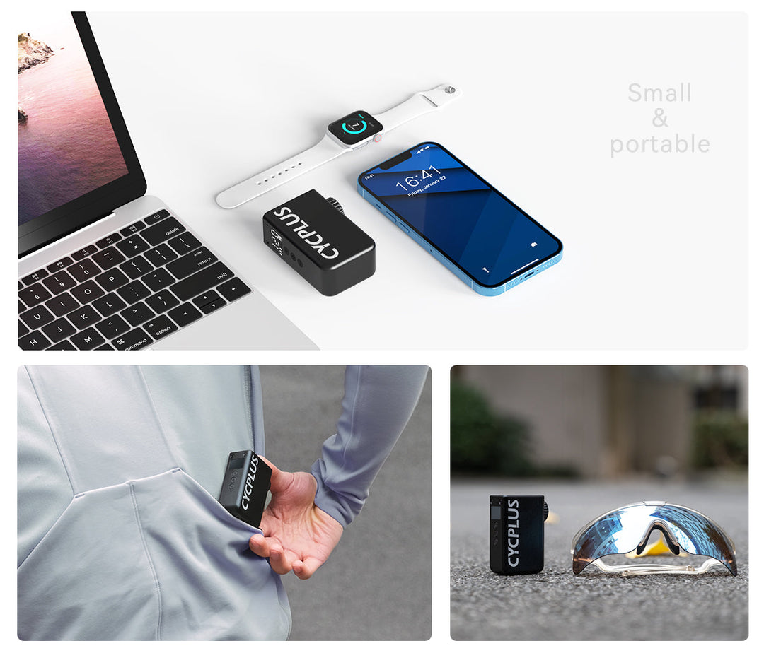 Cycplus AS2 PRO Mini E-Pump with Gauge