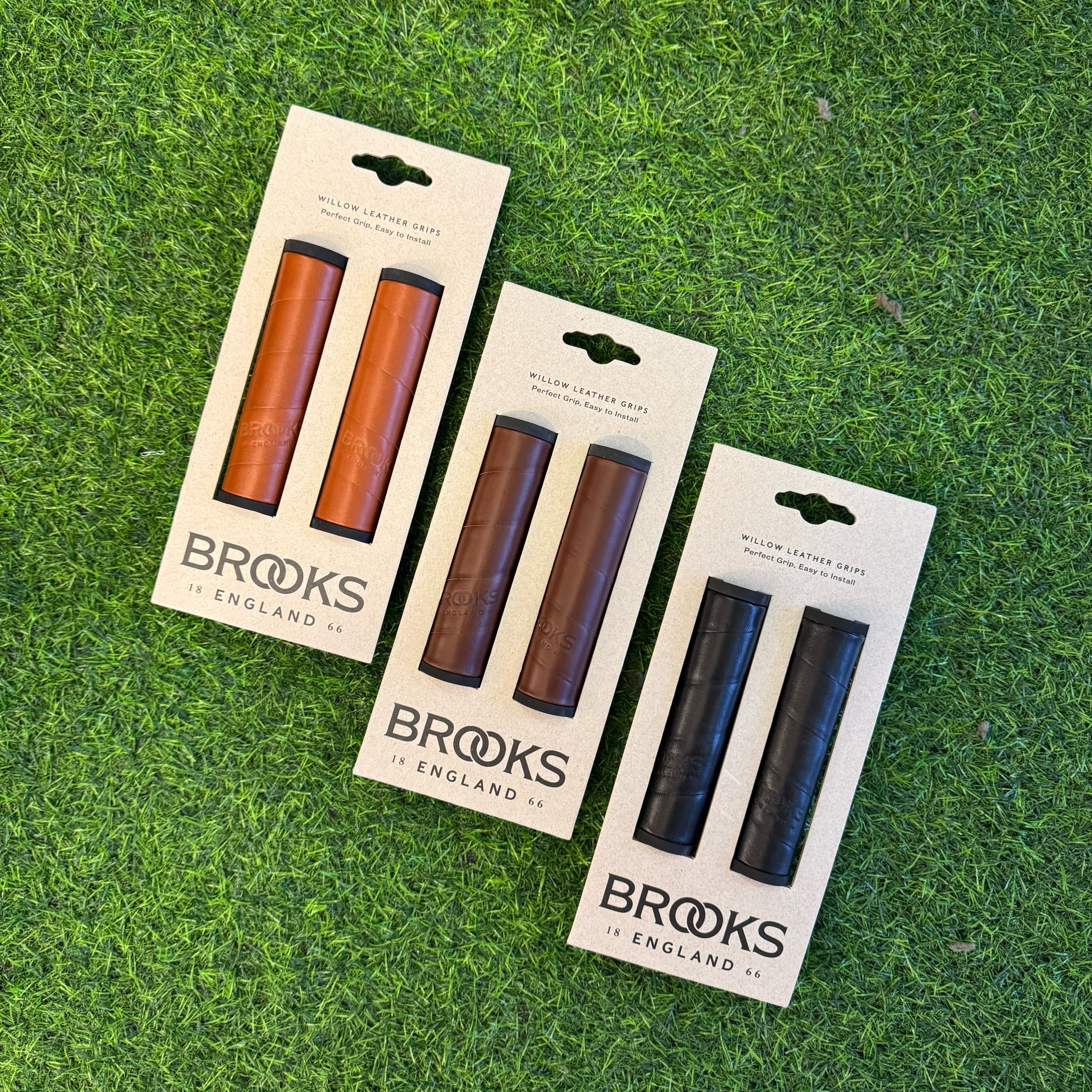 Brooks Willow Leather Grips 130mm – Bikeary Bicycle Lifestyle