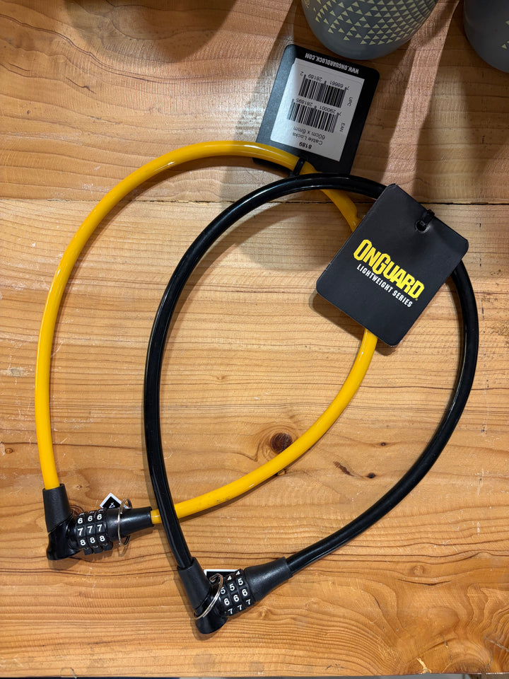 On Guard Lightweight Cable Lock Combo 60cm x 6mmD