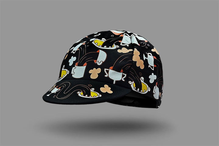 Cycling Cap - No Coffee No Trophy - Black