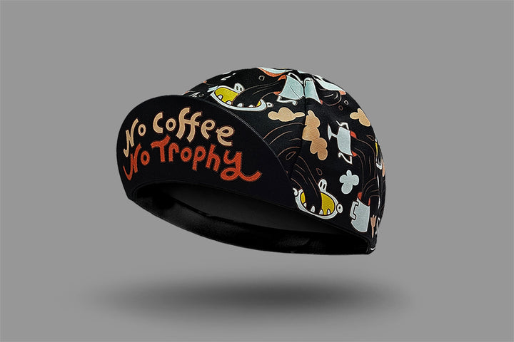 Cycling Cap - No Coffee No Trophy - Black