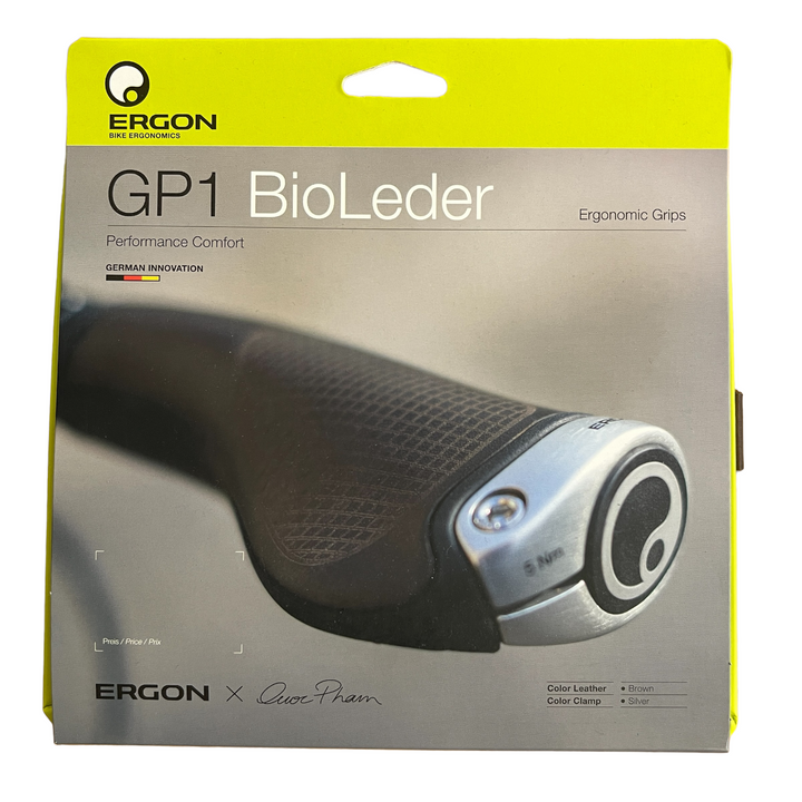 Ergon GP1 Grips BioLeder (Brown/Silver)