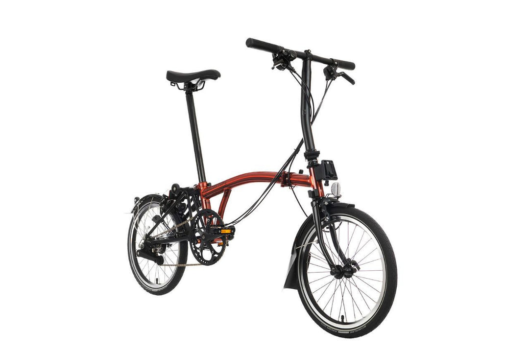 Brompton 2024 C-Line Explore - Flame Laquer with Cambium Saddle