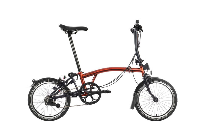 Brompton 2024 C-Line Explore - Flame Laquer with Cambium Saddle