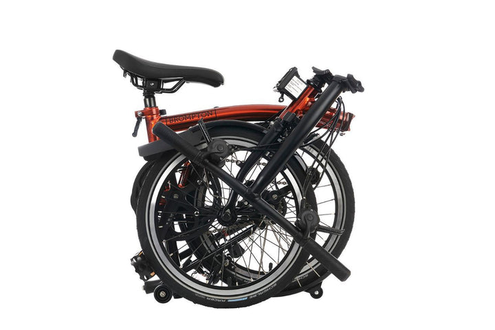 Brompton 2024 C-Line Explore - Flame Laquer with Cambium Saddle