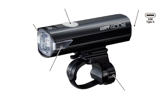 Cateye AMPP-400S Front Light