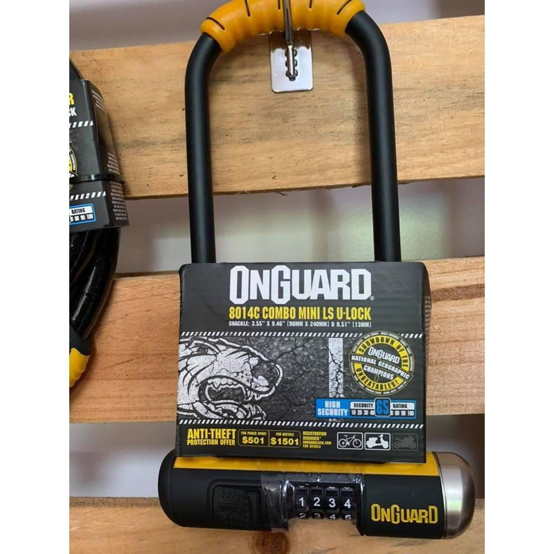 Bike Chain Lock OnGuard Bulldog Combo DT 8012c U-Lock Extender