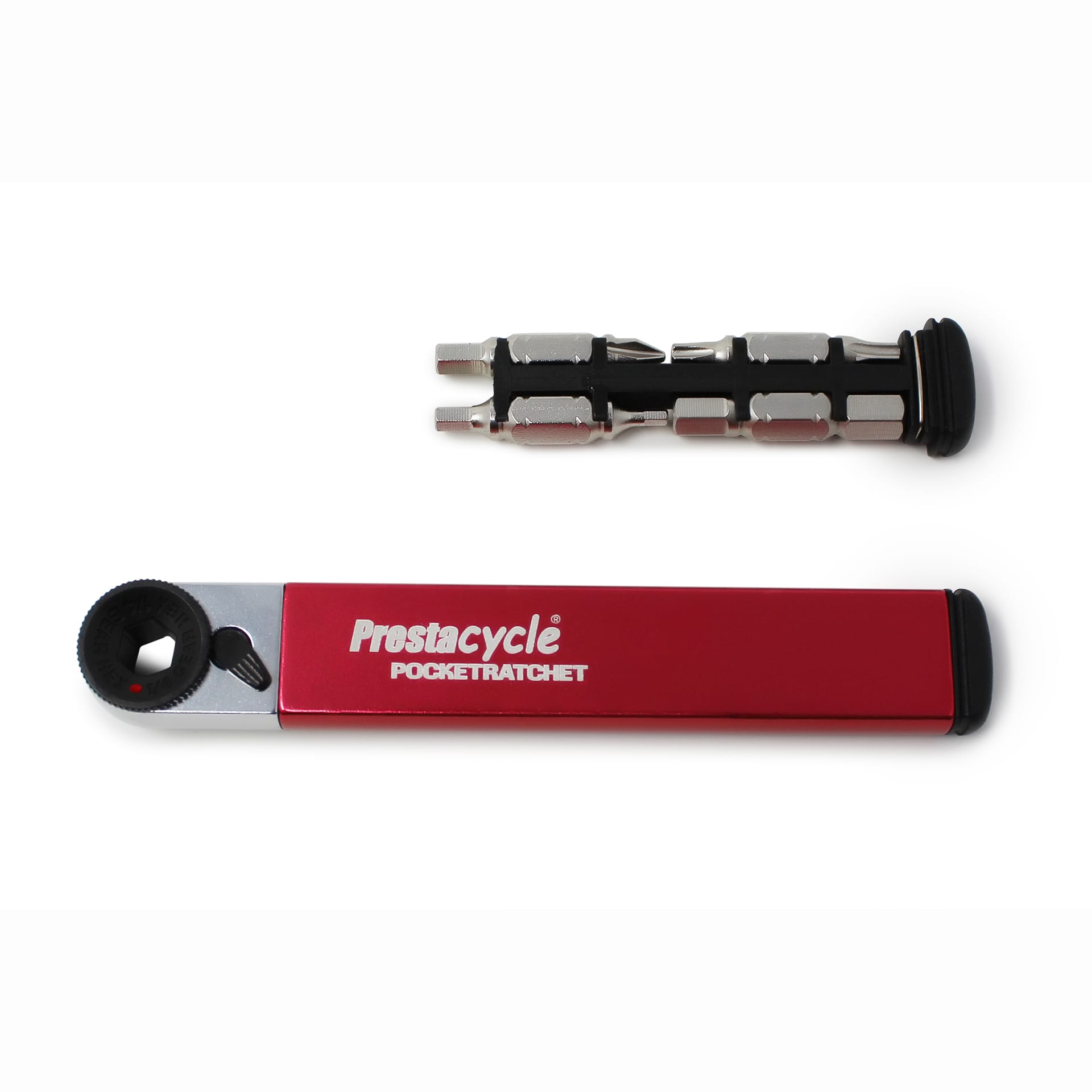 Prestacycle PocketRatchet – Pocket Multi-tool w/Bits stored in handle