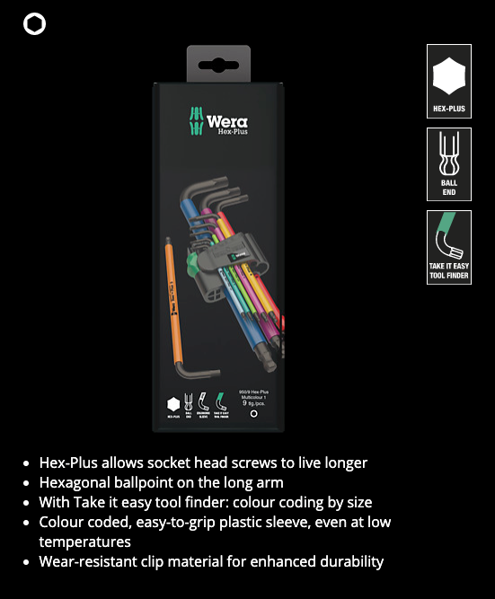 Wera 950/9 Hex-Plus Multicolor HF-1 L-Keys